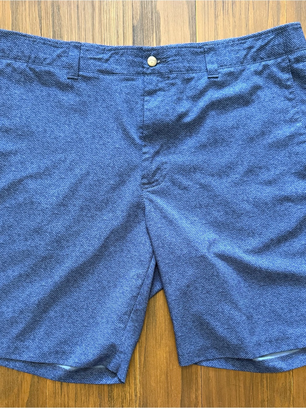 Callaway Men's Blue Textured Performance Flat-Front Shorts